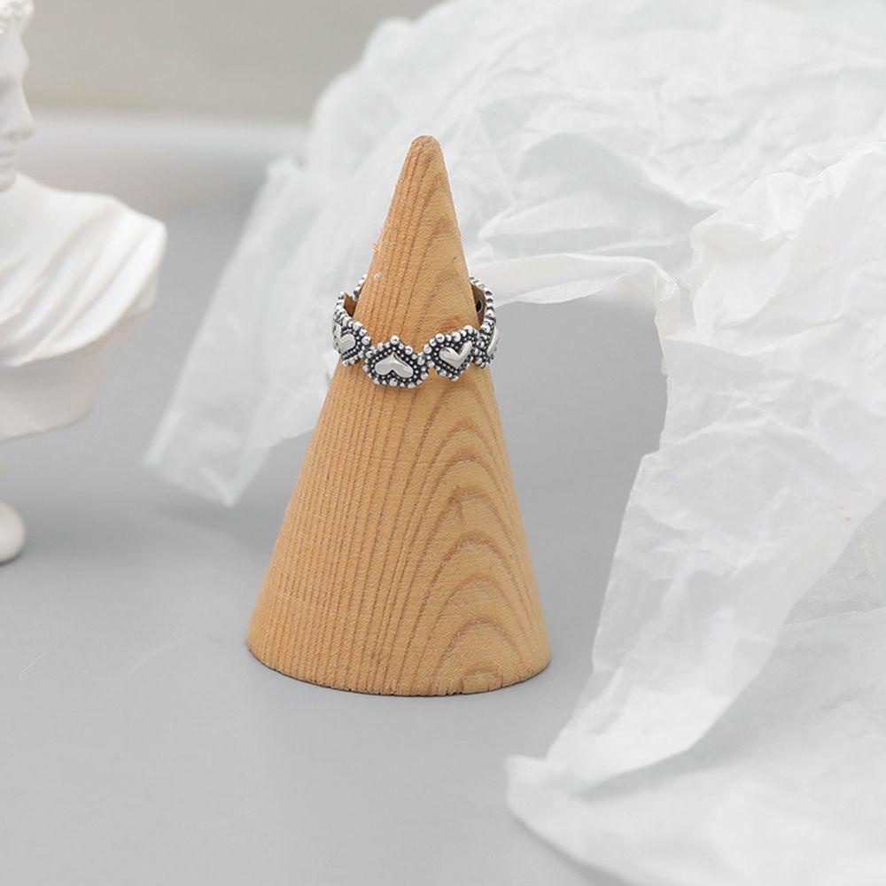 Nhẫn Hở Hợp Kim Khắc Chữ Phong Cách Punk Cổ Điển Dành Cho Nữ