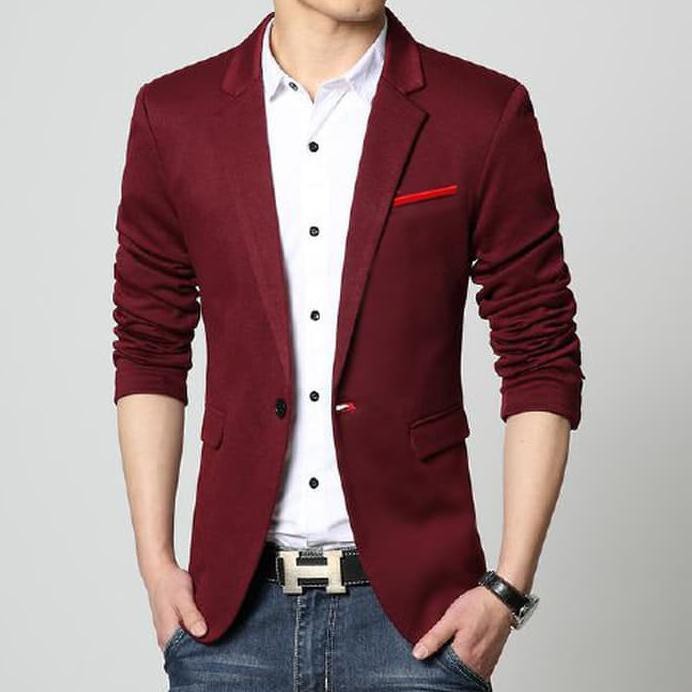 Hugo Áo Khoác Blazer Vải Cotton Co Giãn Màu Đen Thời Trang Cho Nam