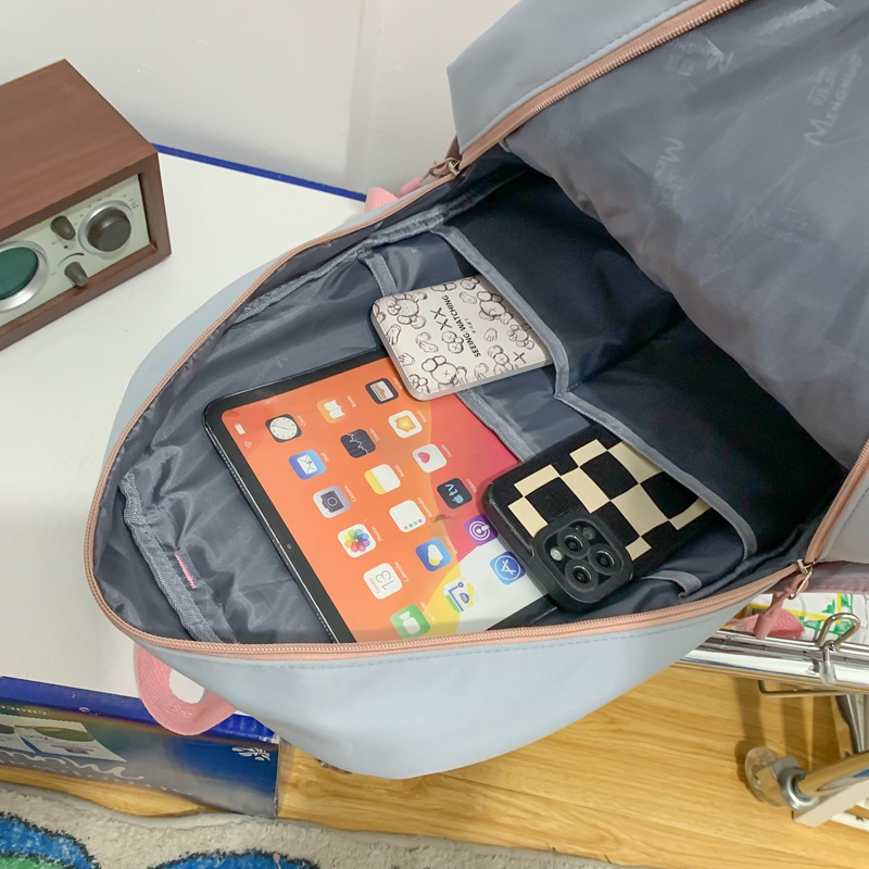 Ba lô đi học PRETTYZYS sức chứa lớn 14inch phong cách Hàn Quốc 2022 dành cho nữ tuổi teen