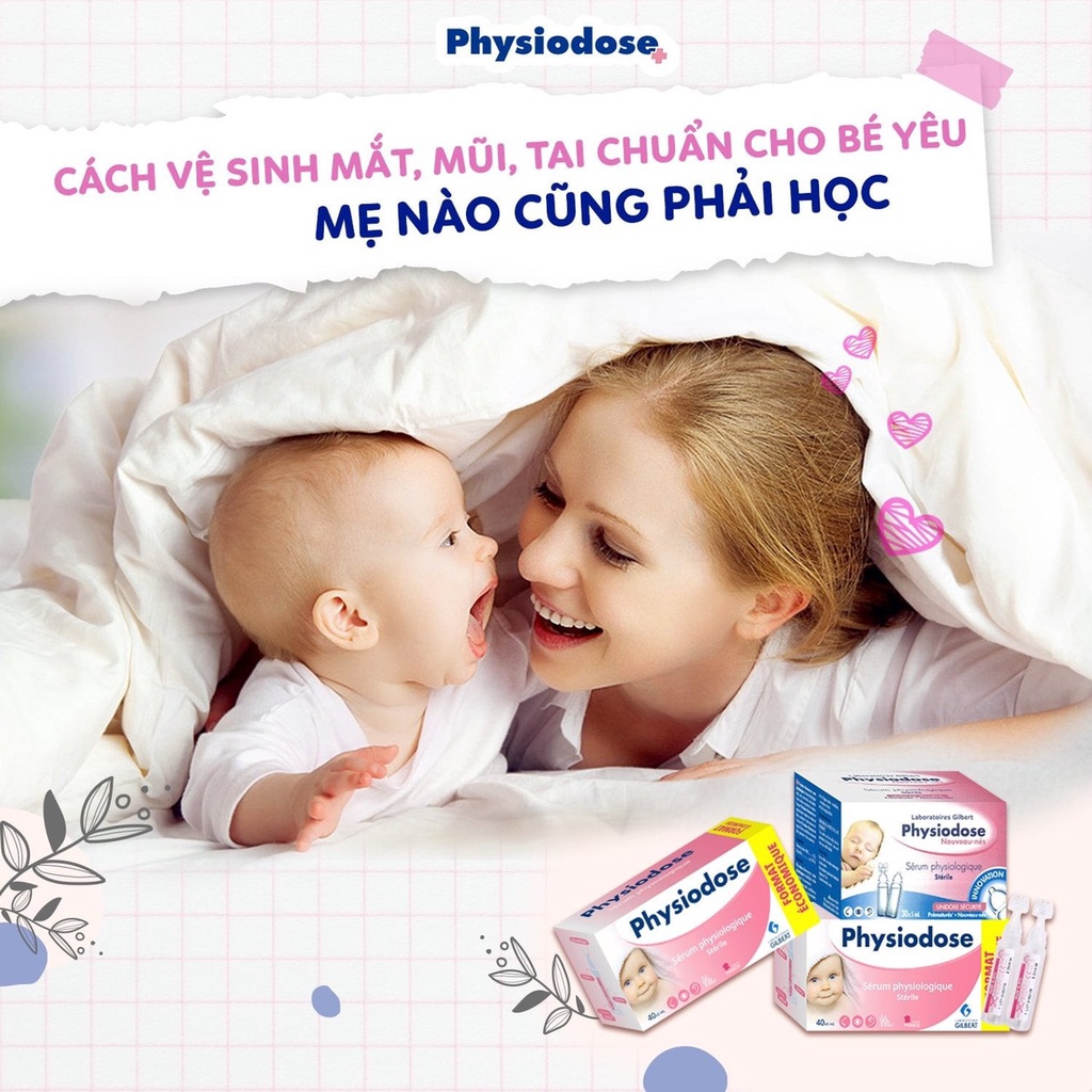 Nước Muối Sinh Lý Physiodose ( Hộp 40 ống x 5ml )