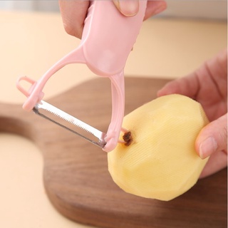 Nạo Gọt Rau Củ Quả 2 Đầu Lúa Mạch Cán Dài, Nạo Sợi Rau Củ Siêu Sắc Bén