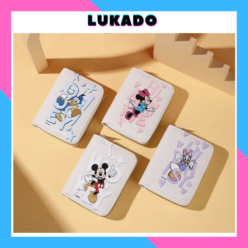 Ví nữ cao cấp mini nhỏ gọn bỏ túi đựng tiền nhiều ngăn giá rẻ thời trang Hàn Quốc hot trend đẹp LUKADO VN46