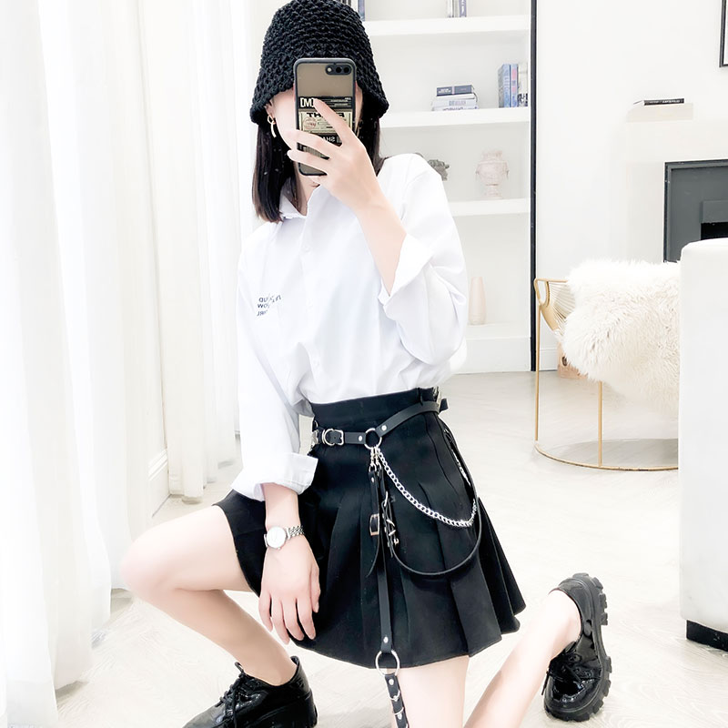 Thắt Lưng Thời Trang Phối Dây Xích Cá Tính
