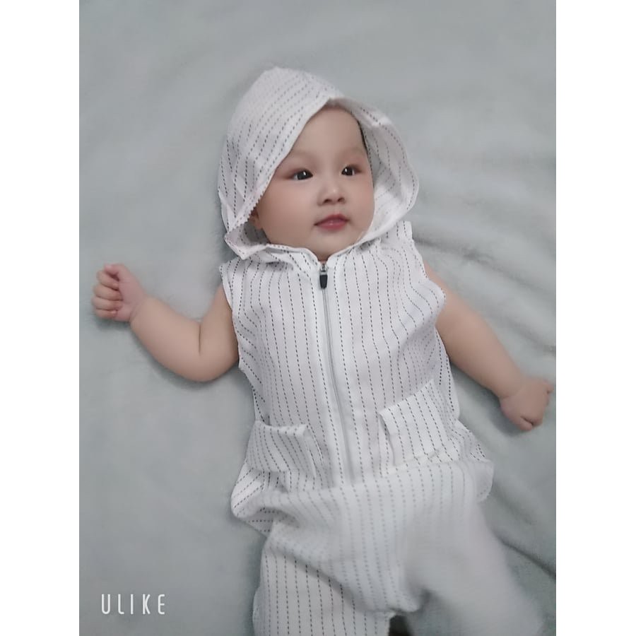 Bộ Body Trẻ Em Bộ Liền Thân Màu Trắng Xanh Chất Vải Cotton Mềm Mịn Cho Bé Trai Và Bé Gái Thời Trang Trẻ Em Tin Store