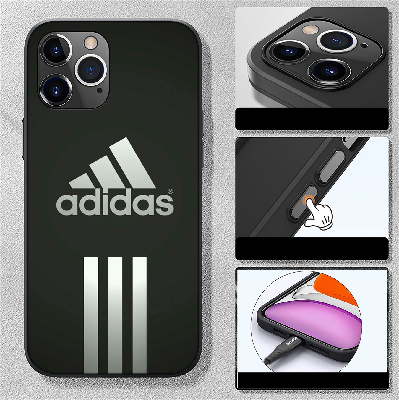 Ốp điện thoại silicone mềm in logo Adidas D9 cho Samsung Galaxy S21 Ultra S8 Plus M31 M51 A11 A31 A51 S21+