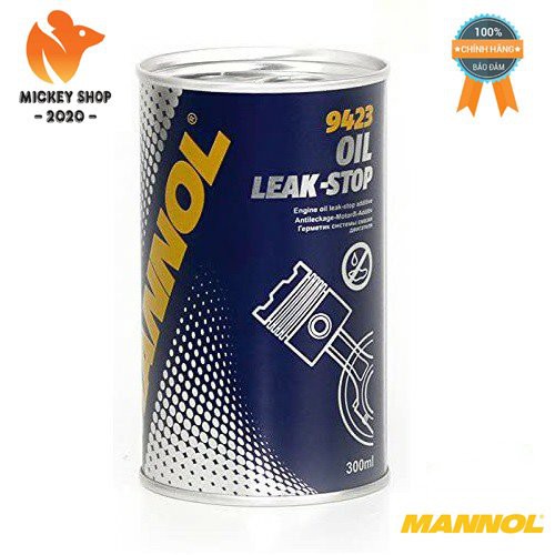 Phụ Gia Chống Rỉ Nhớt Động Cơ, Phục Hồi Phốt, Joint Cao Su MANNOL Oil Leak-Stop 9423 – 300ML, Hàng Đức Chính Hãng