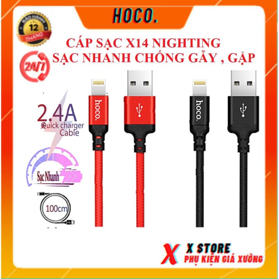 Dây cáp sạc Hoco X14 micro ss samsung cho iPhone, iPad Cáp Tai nghe X_STORE_OFFICIAL