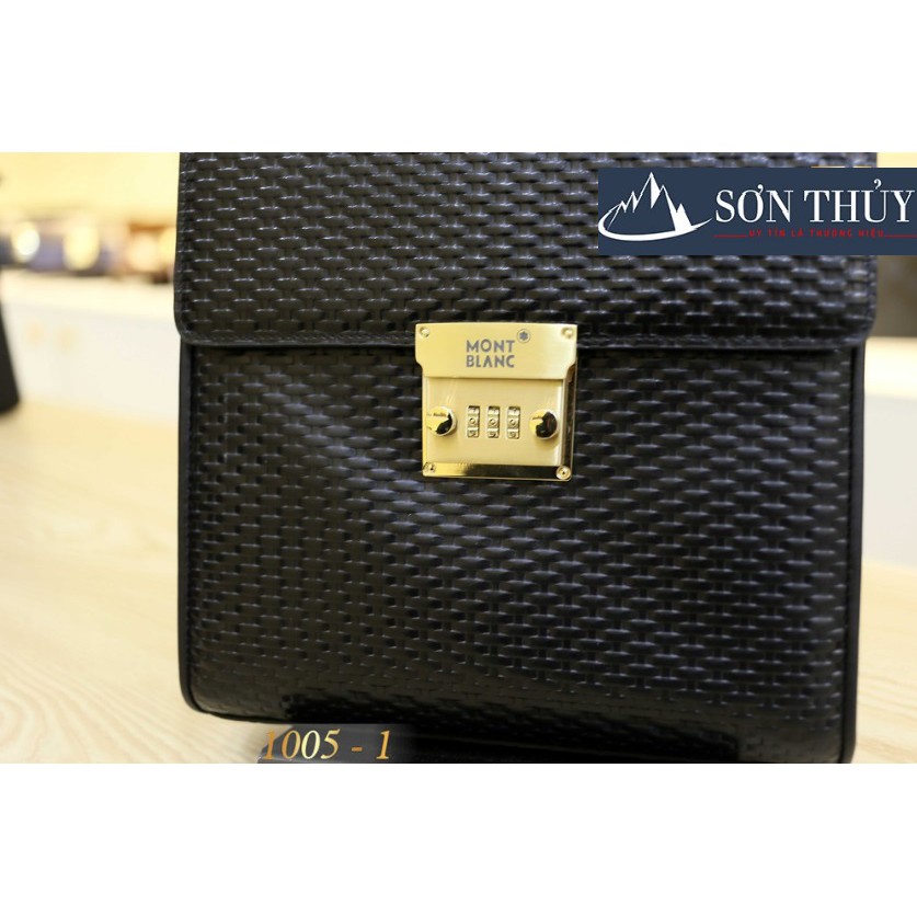 Cặp da Công sở khóa số cao cấp dáng đứng MontBlanc 1005