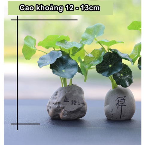 Chậu lá Sen Mini Trang Trí Oto Tiểu Cảnh Siêu Đáng Yêu