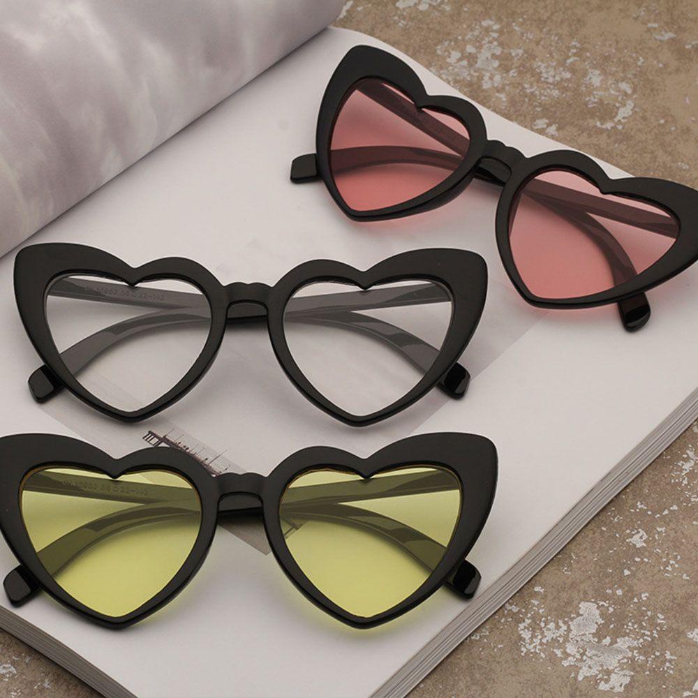 Jeromy love heart sunglasses hợp thời trang màu đỏ gợi cảm thương hiệu sang trọng thời trang hình trái tim kính râm nữ màu đen