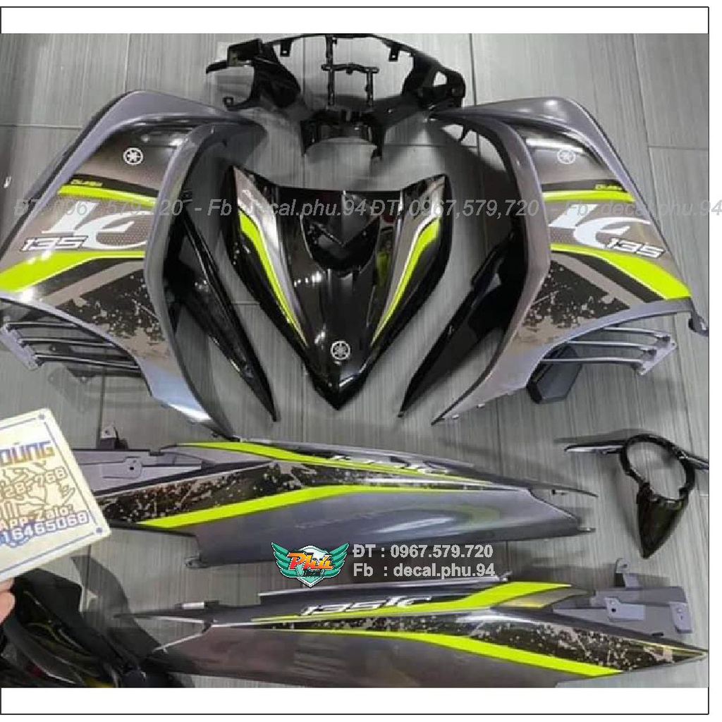 Tem Rời Exciter 135 Lc xám đen. (J)