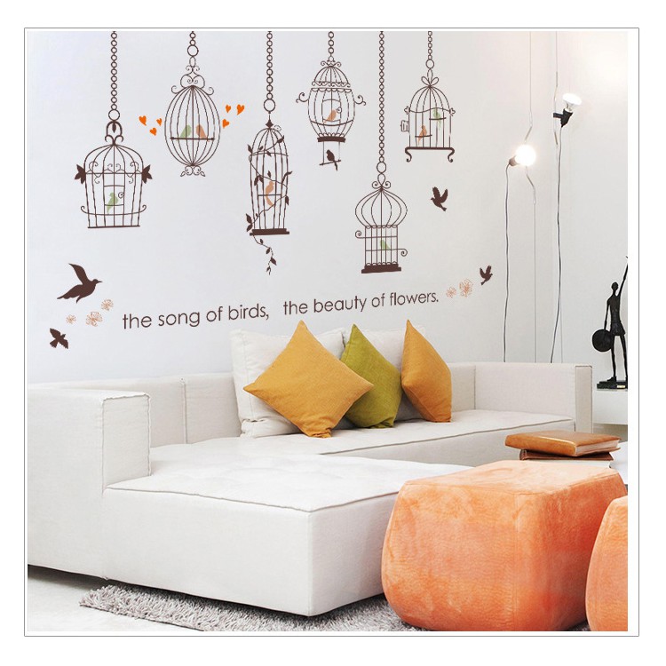 Decal Dán Tường Tổ chim