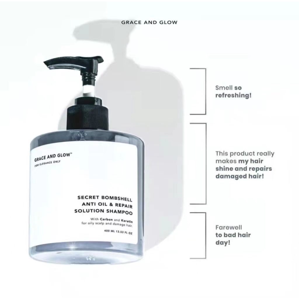 Dầu Gội Kiềm Dầu Grace and Glow Secret Bombshell Anti Oil and Repair Solution Shampoo