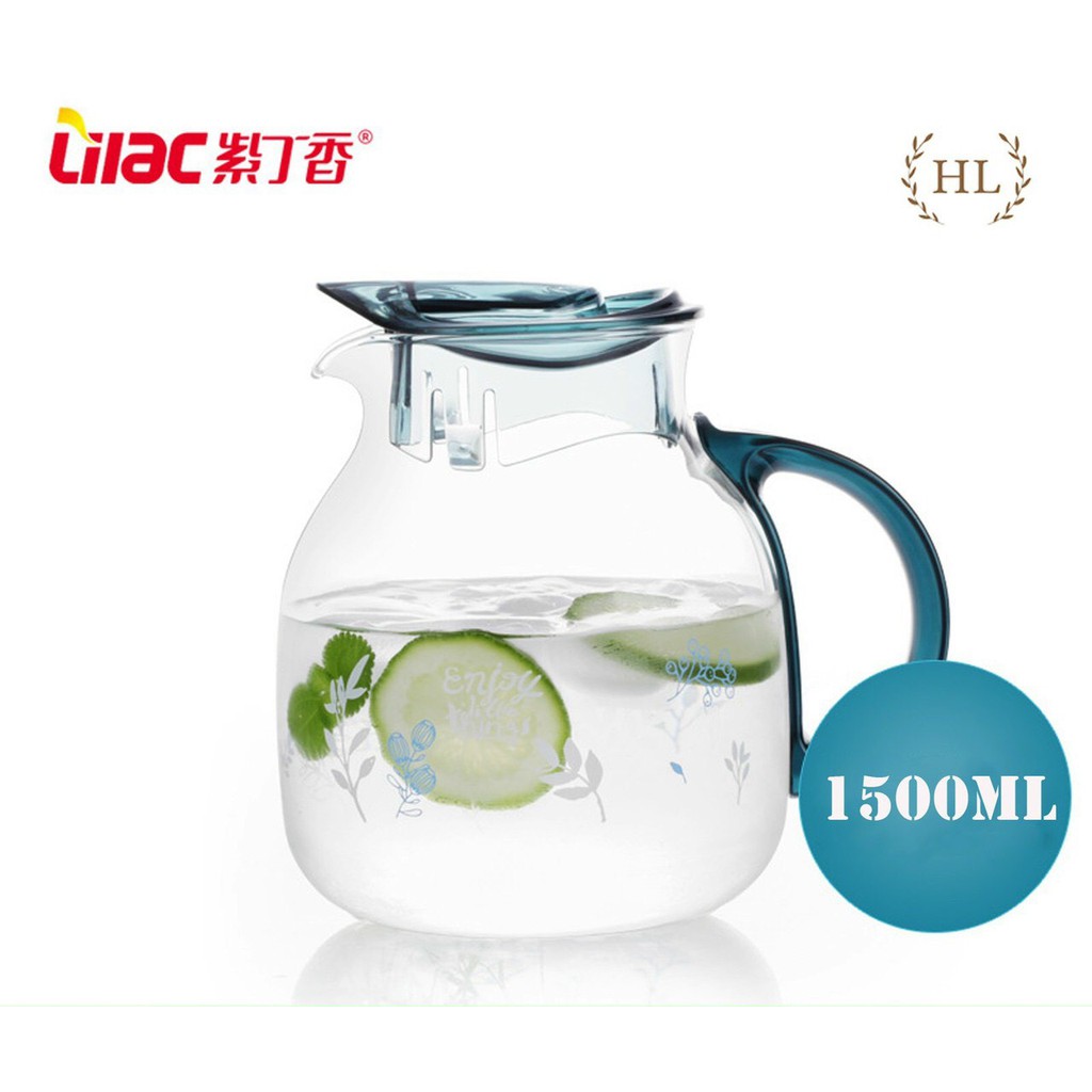[Giá sỉ] Bình đựng nước thuỷ tinh chịu nhiệt cao LiLac 1.5L - 2 Lít Hoa Văn cao cấp đẹp