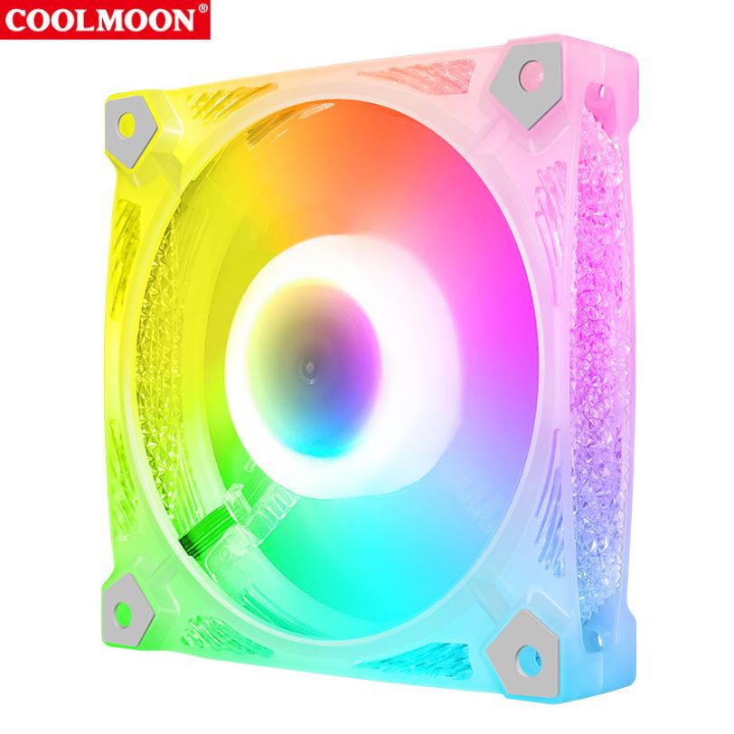 Quạt Tản Nhiệt, Fan Case Led RGB Coolmoon D2 - Đồng Bộ Hub