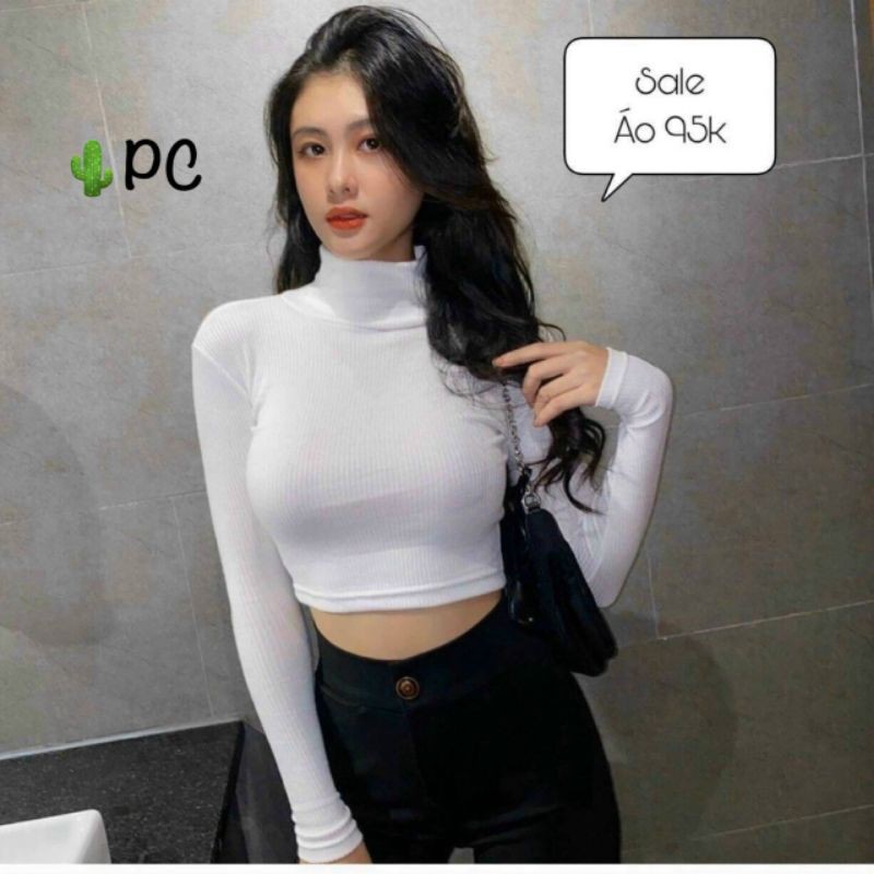 Áo croptop body cổ lọ form chuẩn đẹp (PC)cực chất
