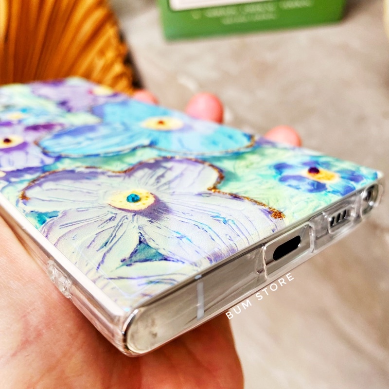 Ốp Lưng Samsung S23 Ultra / S23 Plus / S22 ULTRA / S21 Ultra / S21 Plus / S21 FE /  S20 Ultra / S20 FE Hoa Màu Nước