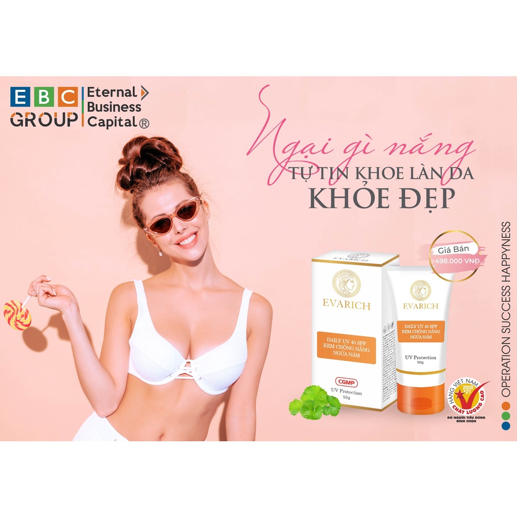 Kem chống nắng ngừa nám Evarich Daily UV 45 SPS 50gr