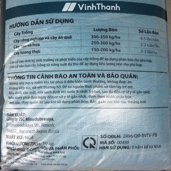 Phân Bón NPK 16-16-16+100B Nhập Khẩu Nga , công nghệ tháp cao hàng đầu thế giới