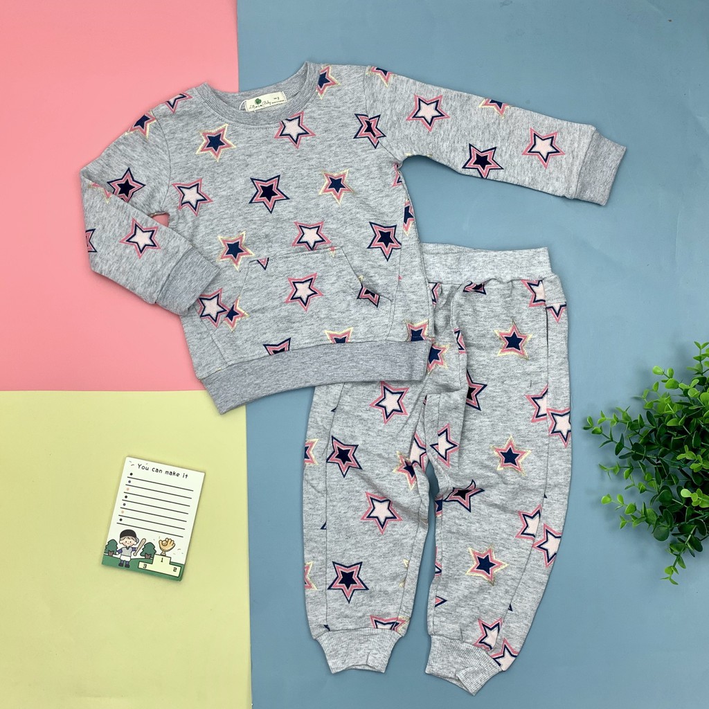 BỘ NỈ DA CÁ LITIBABY LOẠI ĐẸP CÓ TÚI PHÍA TRƯỚC CHO BÉ 1T-10T  -H8000