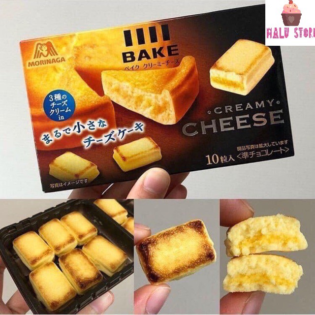 [DATE 9/2023] Bánh phô mai nướng Cheese Bake Morinaga Nhật Bản hộp 45g