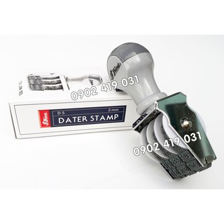 Dấu ngày tháng Tiếng Anh Shiny D5 - 3mm [ Dấu đóng date English]