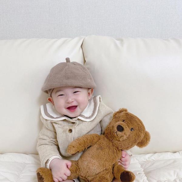 Mũ nồi dệt kim phong cách cổ điển Nhật Bản cho bé