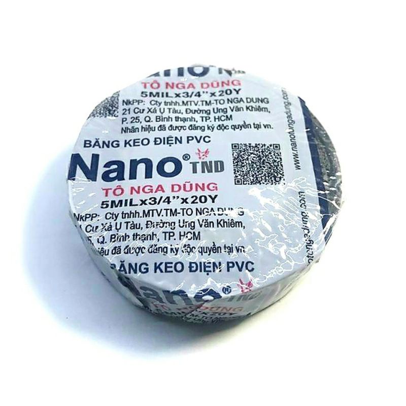1 cuộn băng keo điện NANO Tô Nga Dũng loại 10yard và 20 yard
