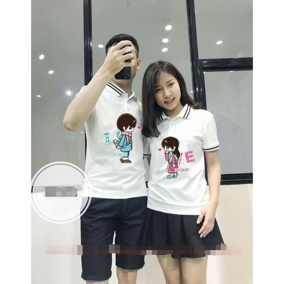 cặp áo cổ bẻ chipi yêu