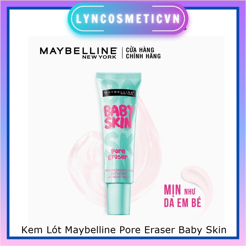 Kem Lót Làm Mịn Da, Che Khuyết Điểm, Se Khít Lỗ Chân Lông Maybelline Baby Skin Pore Eraser 22ml
