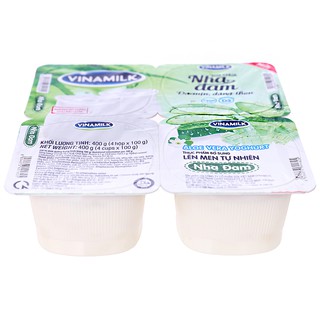 Lốc 4 hộp sữa chua nha đam Vinamilk 100g