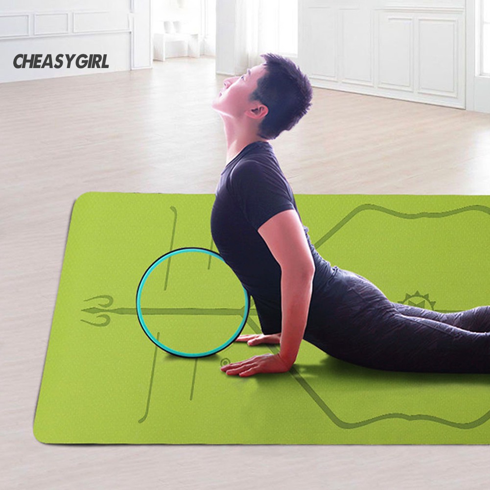 ♤CH TPE Eco-Friendly Waterproof Position Line Gymnastics Fitness Yoga Mat Cushion