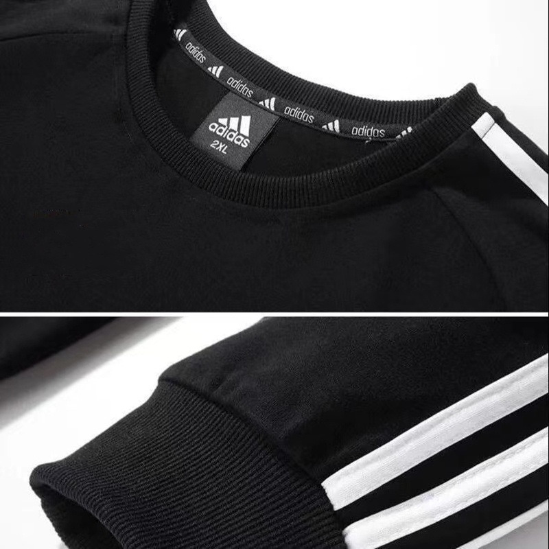 Áo Sweater Thể Thao Cotton Nguyên Chất Thêu Logo Adidas Thời Trang Cho Nam Và Nữ