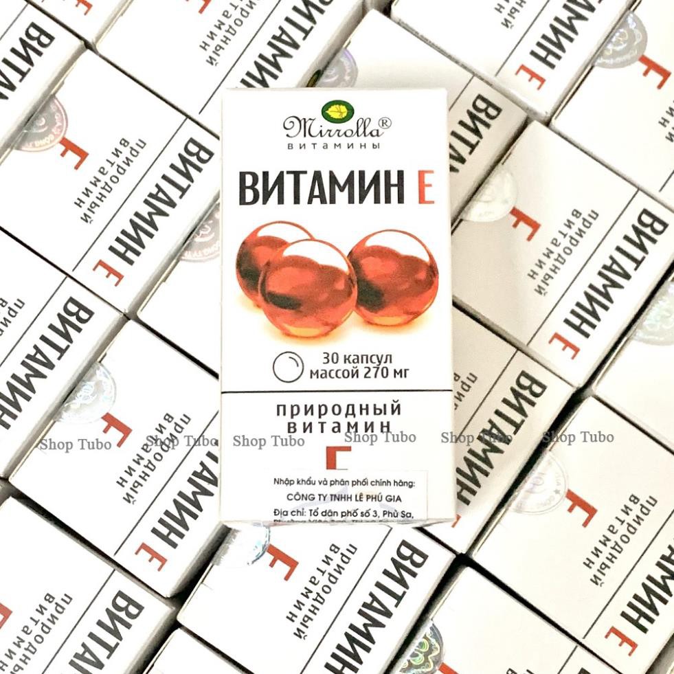 Vitamin E đỏ, viên uống đẹp da vitamin đỏ Nga, hàm lượng 270mg và 400mg