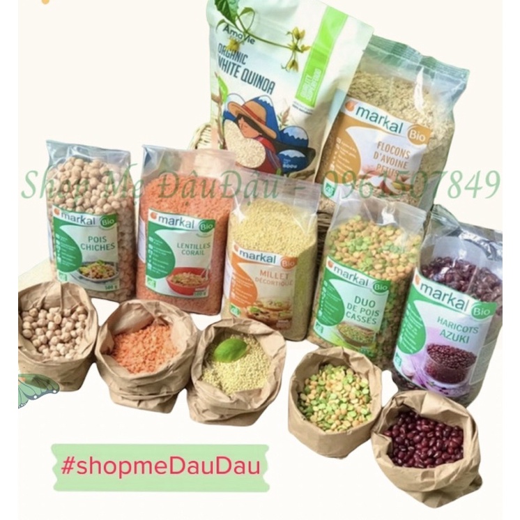 ĐẬU HẠT HỮU CƠ MARKAL-ĐẬU GÀ/KÊ/LĂNG ĐỎ/QUINOA/HẠT CHIA/MÈ ĐEN/ĐẬU XANH