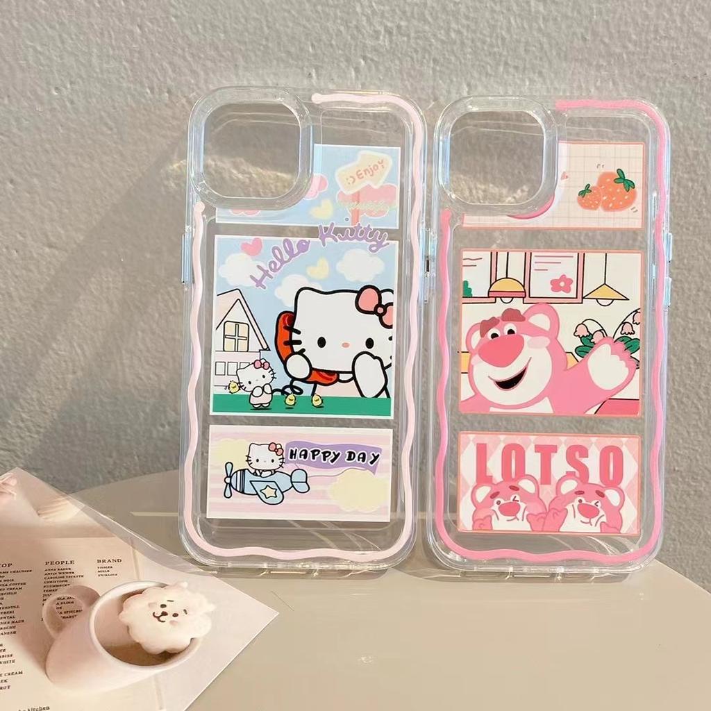 Ốp Điện Thoại Trong Suốt Hình hello kitty Gấu Cho iphone 14 Pro Max Plus 13 11 12 7Plus X XR XS Max 7 8 SE 2020