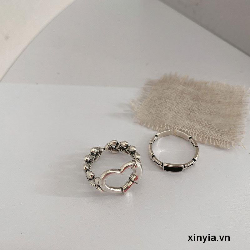 Nhẫn hở hình trái tim thời trang