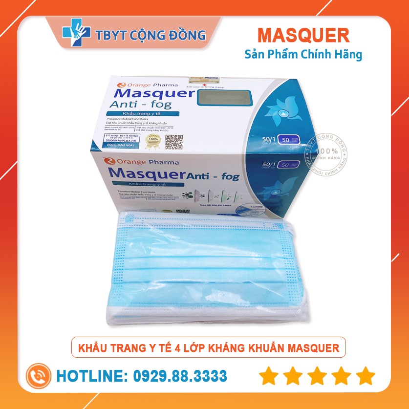 Hộp 50 Cái Khẩu Trang Y Tế 4 Lớp Kháng Khuẩn Thương Hiệu Masquer | BigBuy360 - bigbuy360.vn