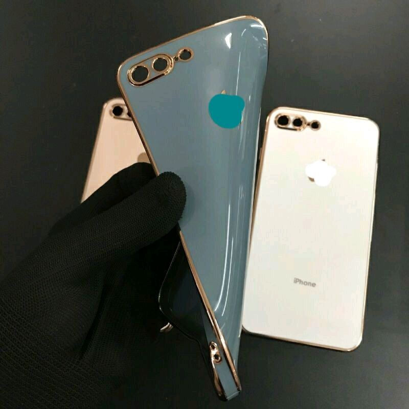 Ốp Lưng iPhone 7/8 Plus/6/6 plus/x/xs/xr/xs max/11 pro max Dẻo Vuông Xi Viền Lên Giả iPhone 12