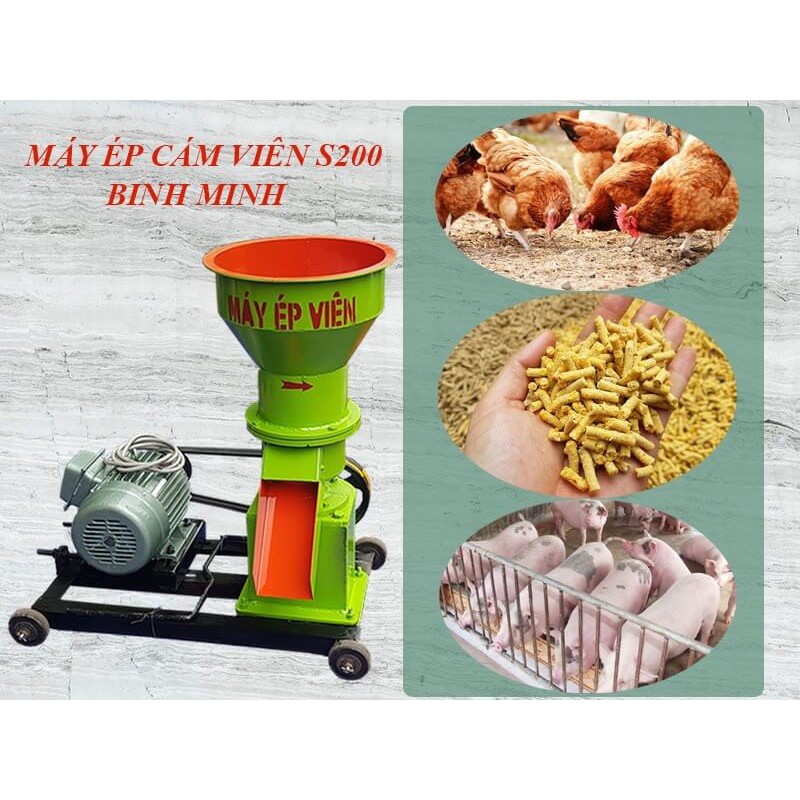 Máy ép cám viên trục đứng S200 200 – 250 kg/h Bình Minh