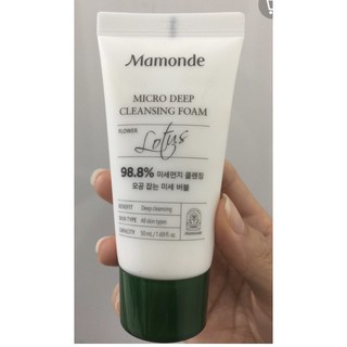 Combo 2 tuýt Sữa rửa mặt Mamonde Micro Deep Cleansing Foam 50ml