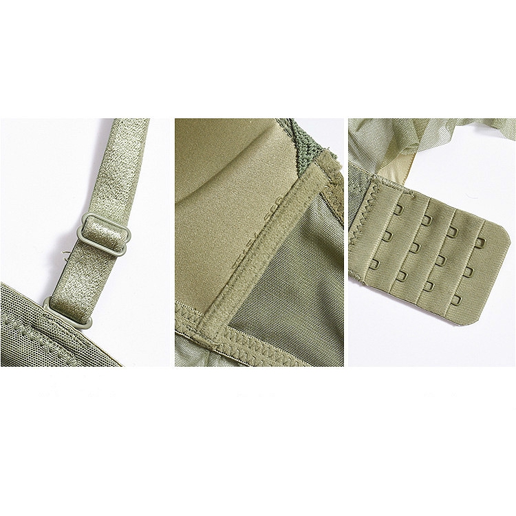 Embroidered girl bra set gathered without rim underwear | BigBuy360 - bigbuy360.vn