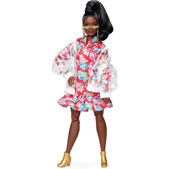 Búp Bê Thời Trang Barbie BMR1959 Cô Gái Tóc Nâu Tròn Trĩnh Với Áo Jacket Trong Suốt Và Váy Hoa