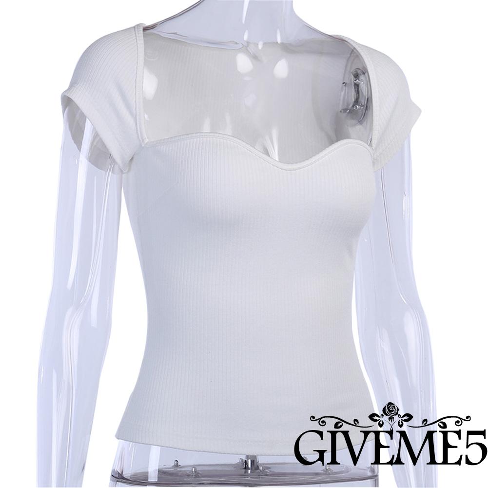 Crop top kiểu áo vest ngắn tay ôm dáng cho nữ | BigBuy360 - bigbuy360.vn