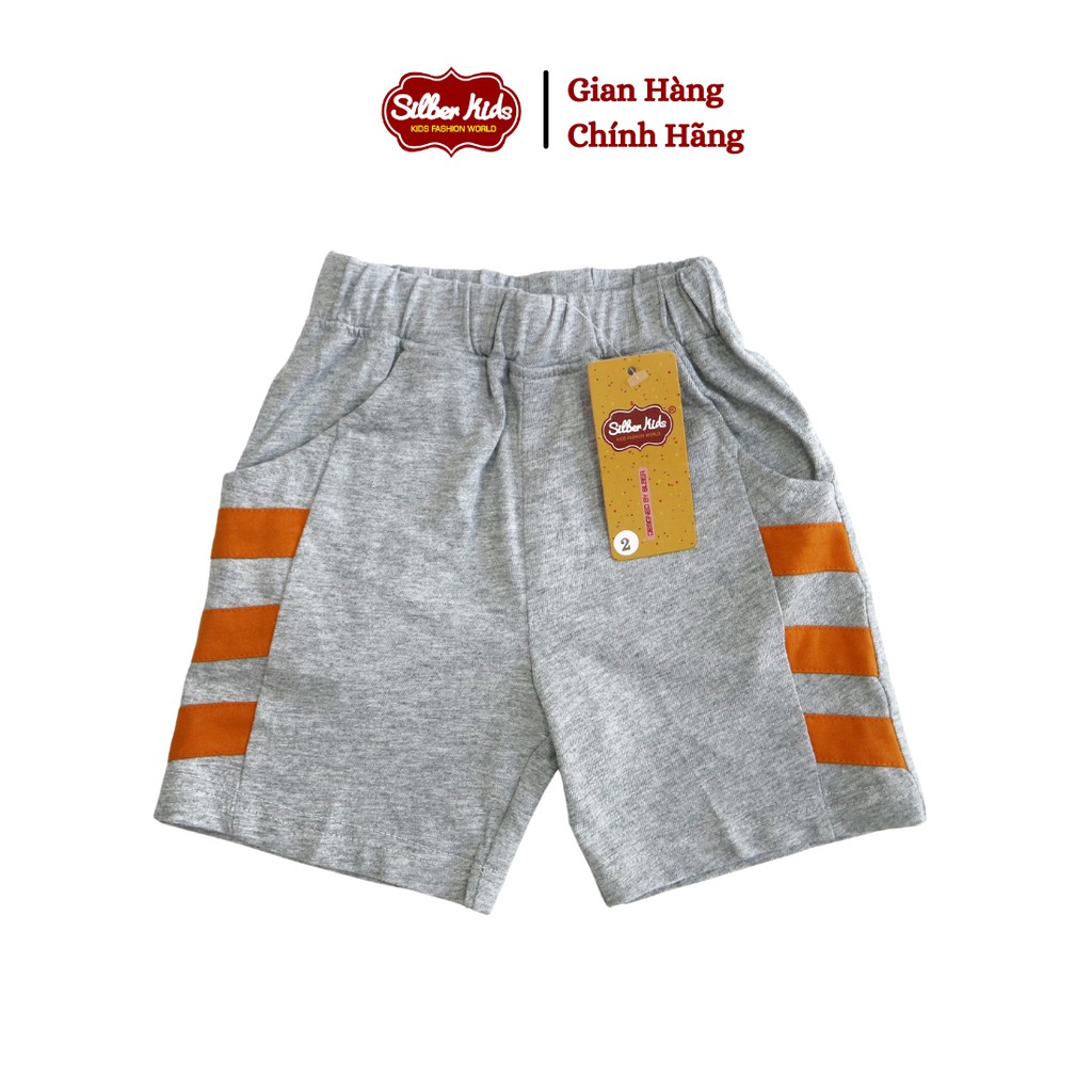 Quần Lửng Thun Bé Trai 10-23kg Phối 3 Sọc SILBER KIDS