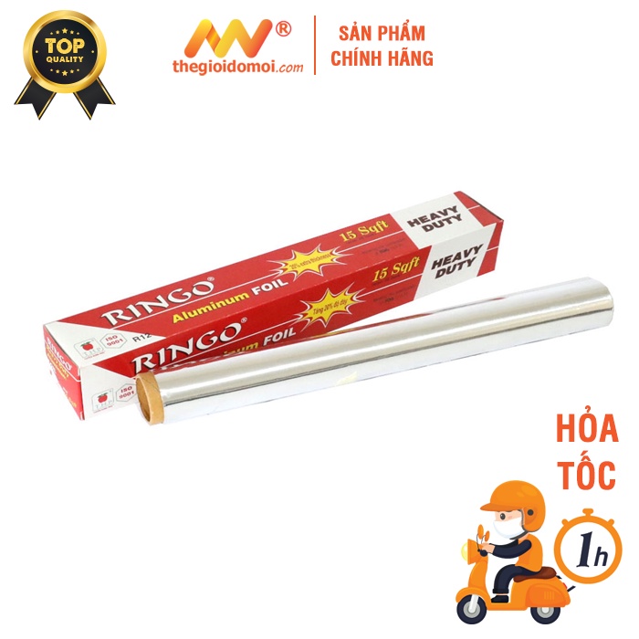 Giấy bạc nướng Ringo cao cấp dày kích thước 30cmx300cm dùng cho lò nướng và nồi chiên không dầu