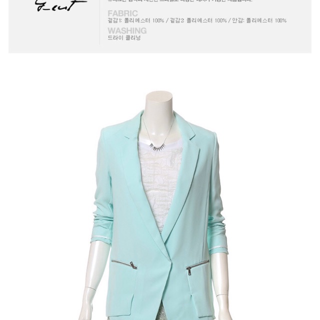Áo khoác vest nữ tay dài túi hai bên 7213210011153 g_cut