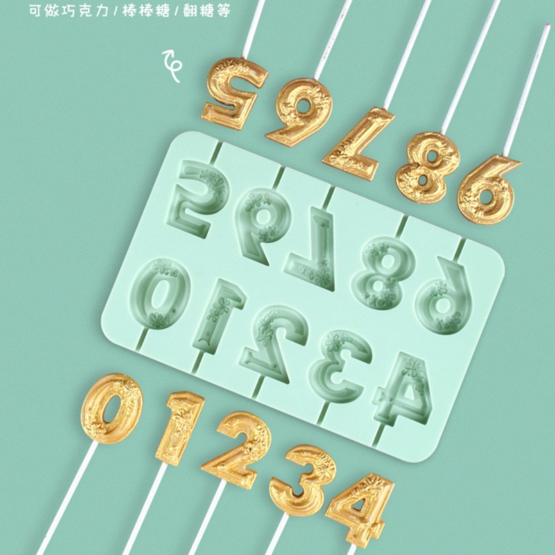 Khuôn Silicone Làm Bánh Hình Vỏ Sò 3D Từ 0-9