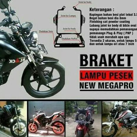 Giá Đỡ Đèn Pha 3 Chức Năng 2678 Cho Xe Mô Tô Honda New Megapro Verza Cb 150r