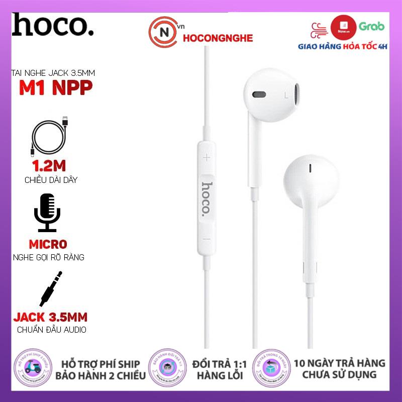 🌟 🌟 Tai nghe Hoco M1 M1P Jack 3.5mm tích hợp Mic và nút chỉnh Volume cho ip Samsung Xiaomi Oppo Vivo Realme